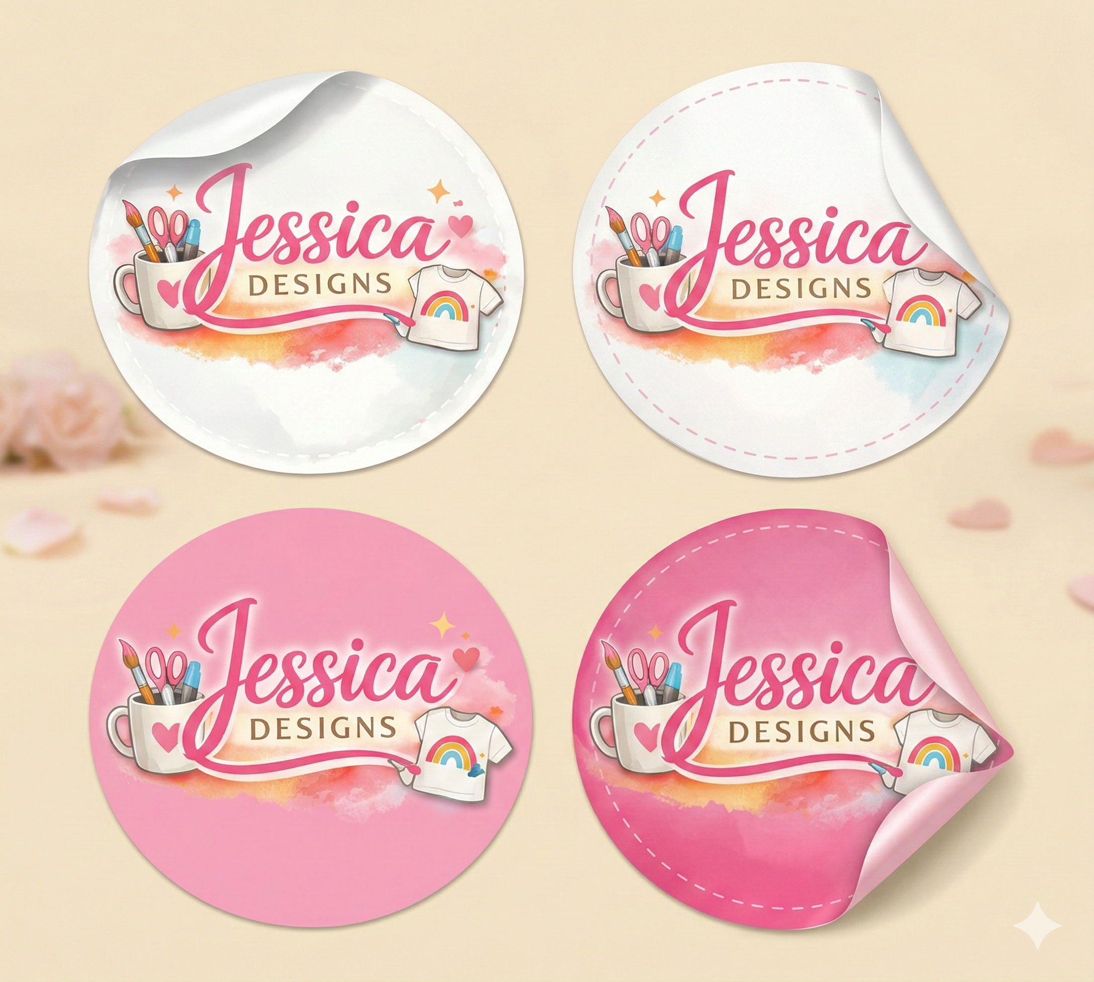 pegatinas redondas 50 unidades